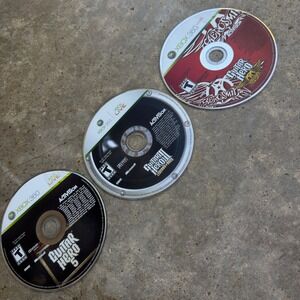 Vintage 2000s Activision Guitar Hero Xbox 360 Gaming Lot GH3 GH5 Aerosmith m1
